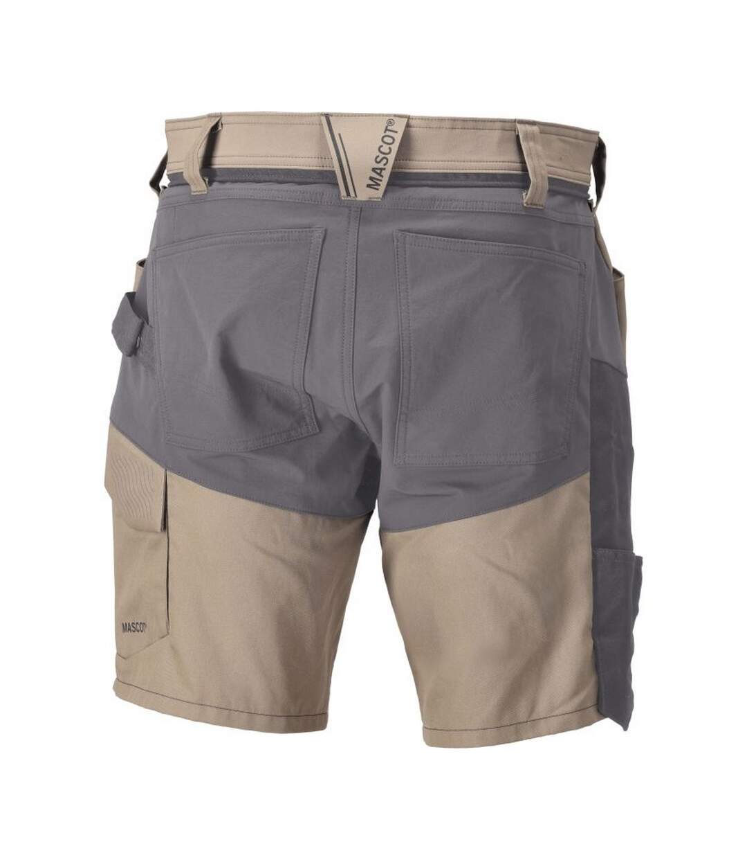 Mens Customised Work Shorts Dark Sand Stone Grey Mascot-2