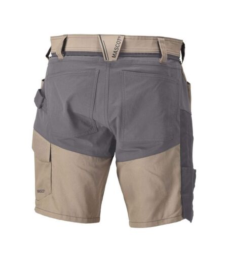 Mens Customised Work Shorts Dark Sand Stone Grey Mascot