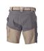 Mens Customised Work Shorts Dark Sand Stone Grey Mascot-2