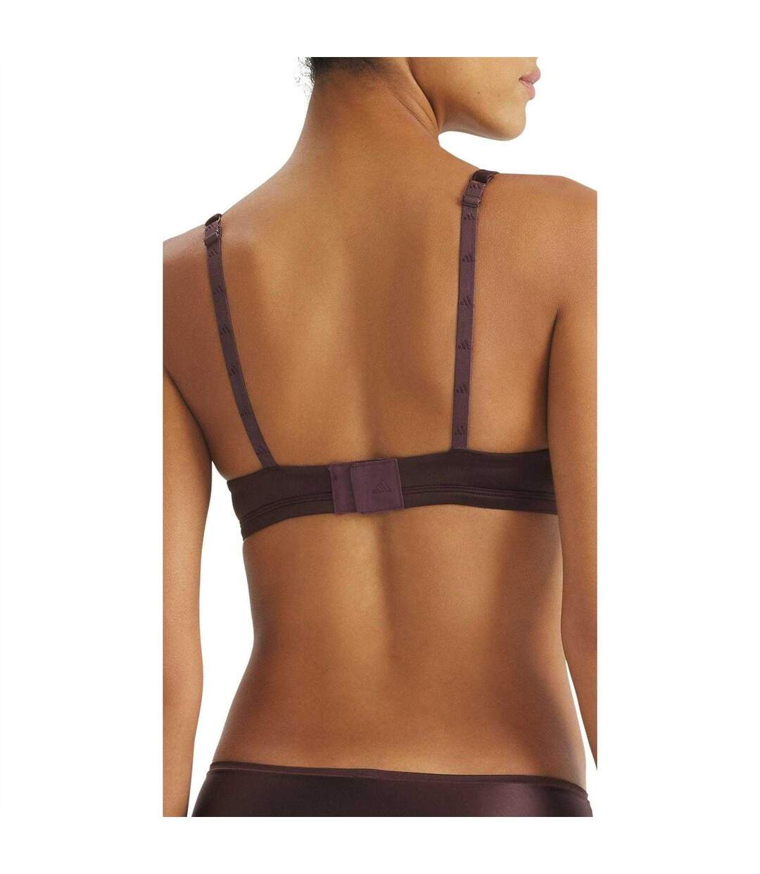 Soutien-gorge T-shirt Sport Femme Marron Adidas-3