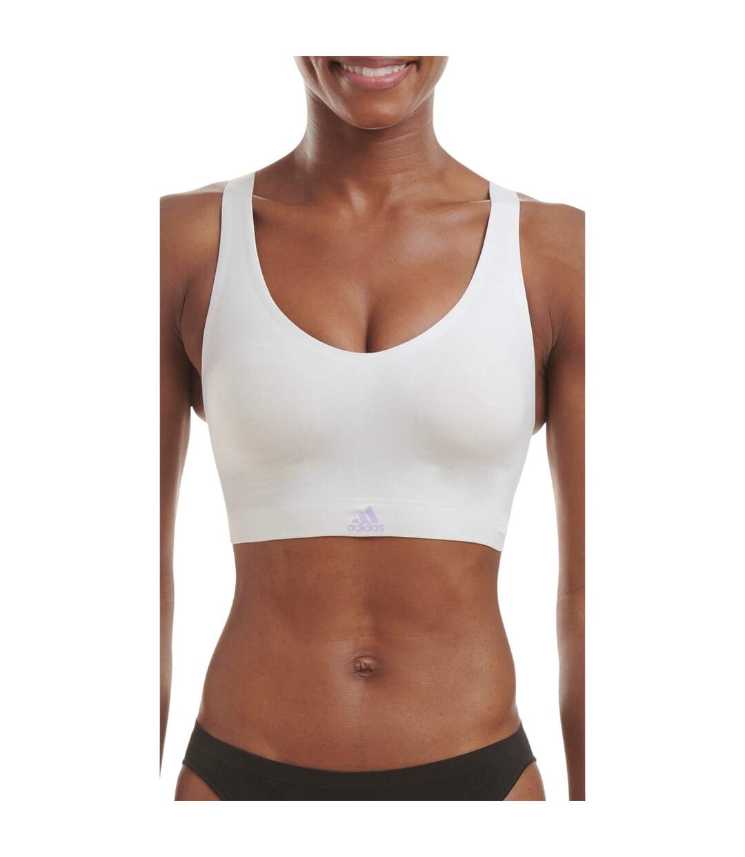 Womens/ladies 2 Ply Sports Bra Dash Grey Adidas-2