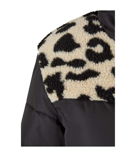 Doudoune Motif/style Imprimé Léopard Femme Noir Sable Urban Classics