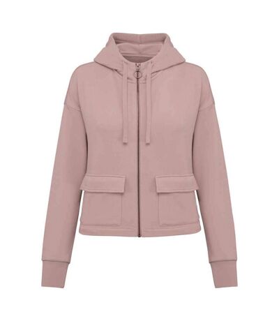 Womens/ladies full zip hoodie petal rose Native Spirit