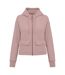 Womens/ladies full zip hoodie petal rose Native Spirit-1