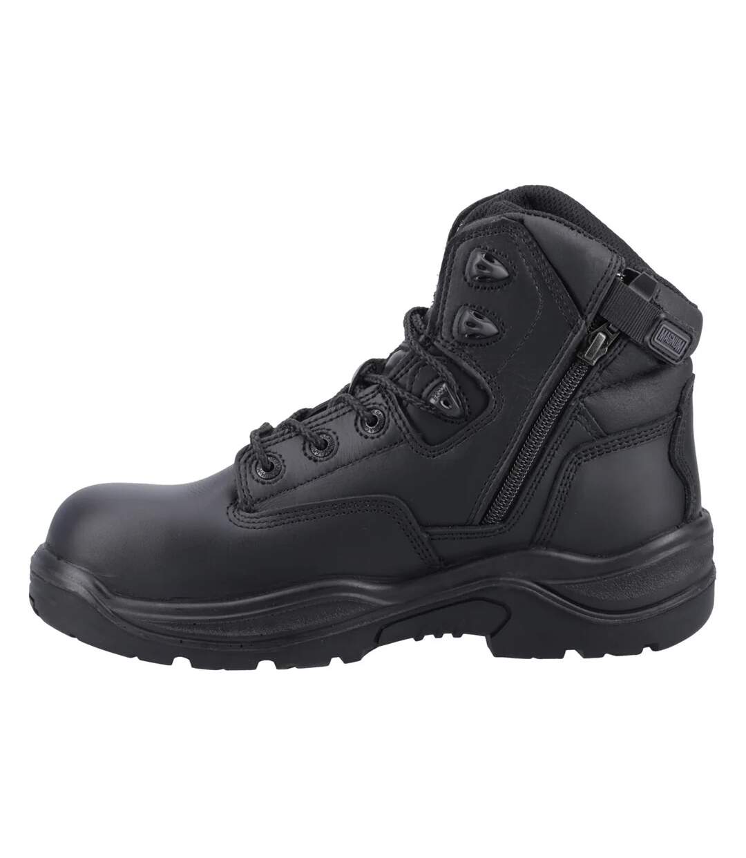 Unisex Adult Responder Grain Leather Side Zip Safety Boots Black Magnum-3