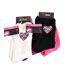 Chaussettes pour Femme Casa Socks Toucher Doux Pack de 4 Paires Brodées Coeur