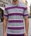 Polo homme WINCHESTER ROBIN1G en coton piqué gris : le charme intemporel des rayures-1