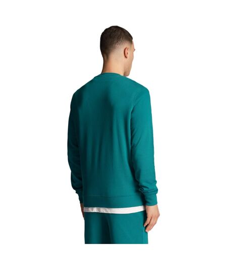 Mens crew neck long-sleeved sweatshirt court green Lyle & Scott