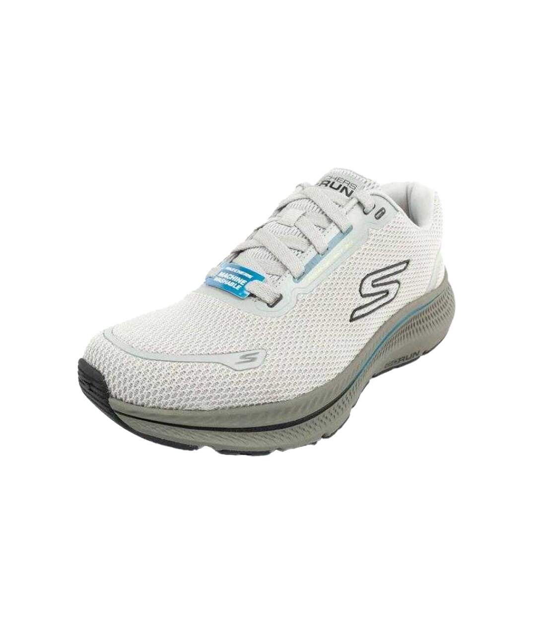 Baskets Motif/style Logo Go Run Homme Gris Argenté Skechers-1