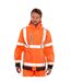Mens Prism Pu Heavy Duty Jacket Fluorescent Orange Black Result Recycled-4
