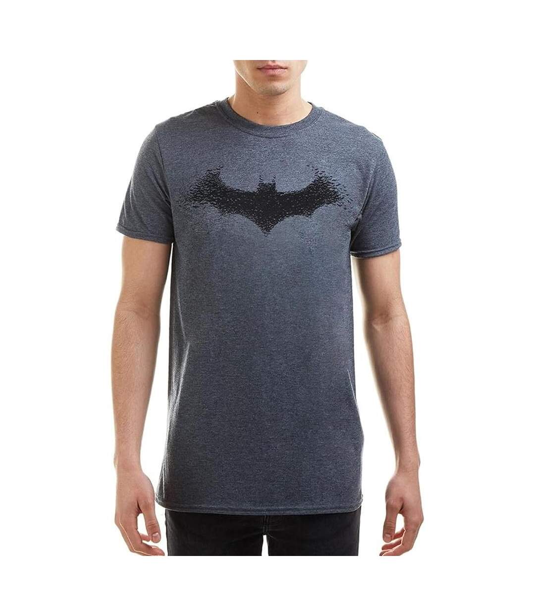 T-Shirt gris foncé homme dc comics batman-1