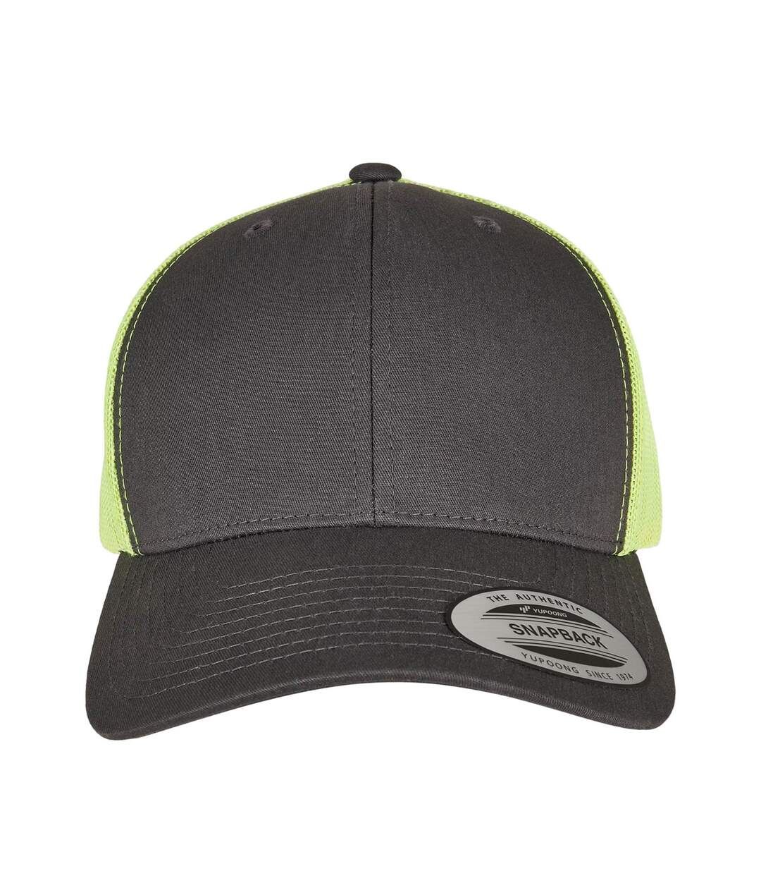 Casquette Trucker Charbon Vert Néon Flexfit-1