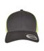 Casquette Trucker Charbon Vert Néon Flexfit-1