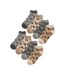 8 Pack Ladies Animal Print Low Cut Cosy Socks-1