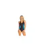 Womens/ladies Front Zip One Piece Swimsuit Multicoloured Zoggs-1