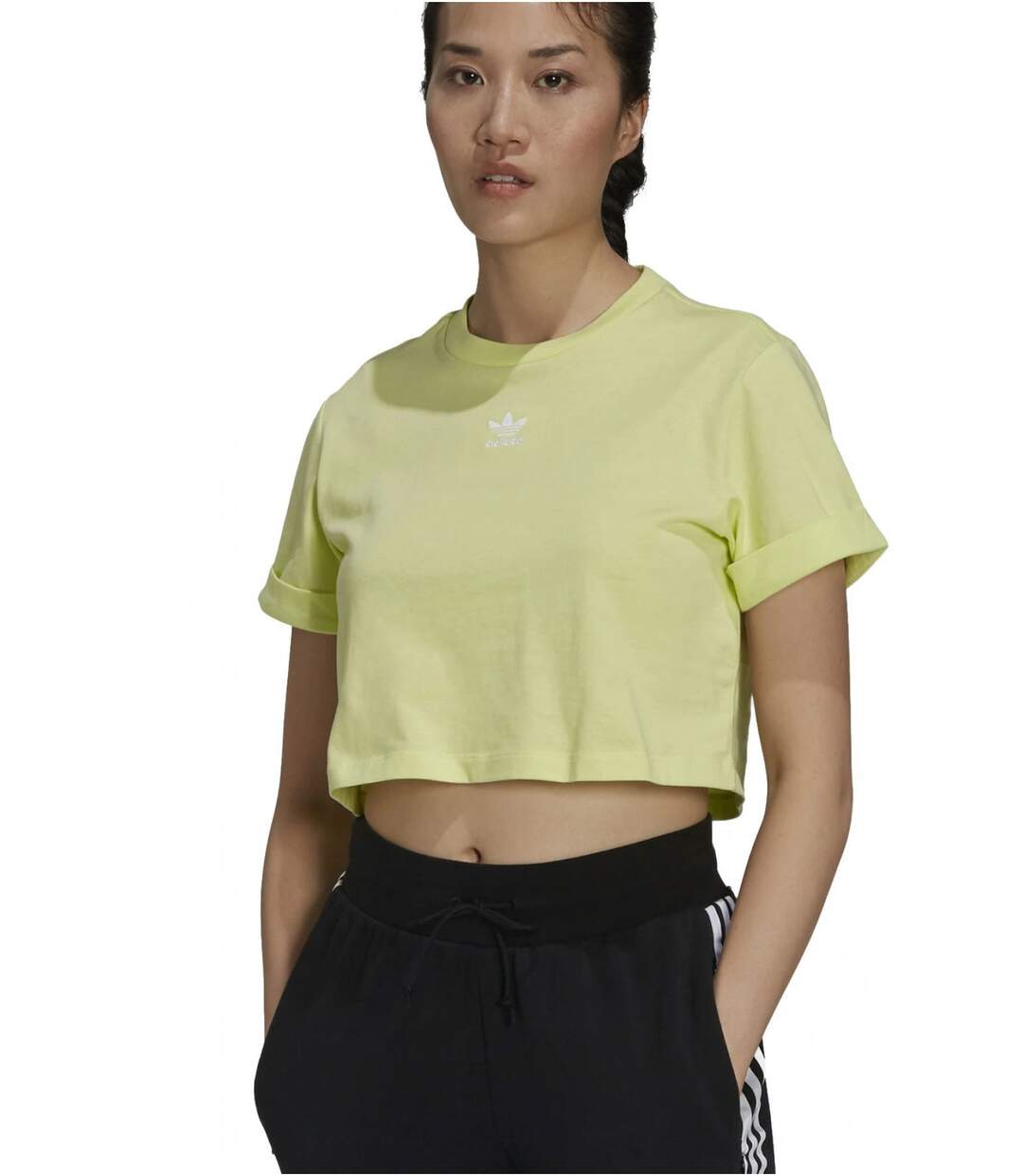 Crop top coton bio  -  Adidas - Femme-1