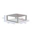 Table basse de jardin carrée en aluminium ALLURE - Graphite-2