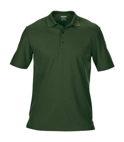 Gildan Mens Double Pique Short Sleeve Sports Polo Shirt (Forest Green)