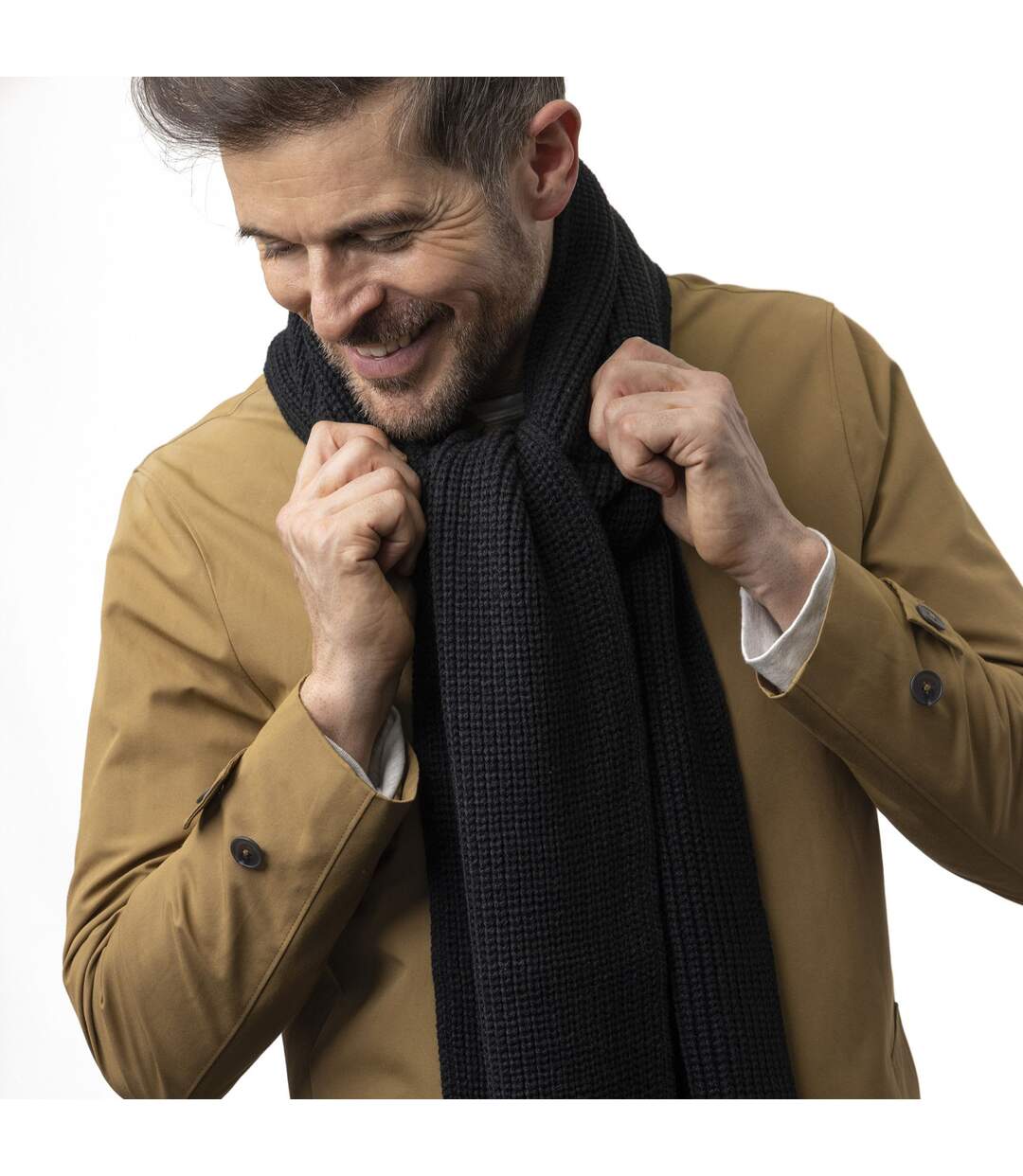 Mens Windproof Fleece Thermal Winter Scarf for Cold Weather-4
