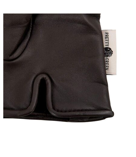 Mens Sheepskin 3 Point Stitch Glove Brown Pretty Green