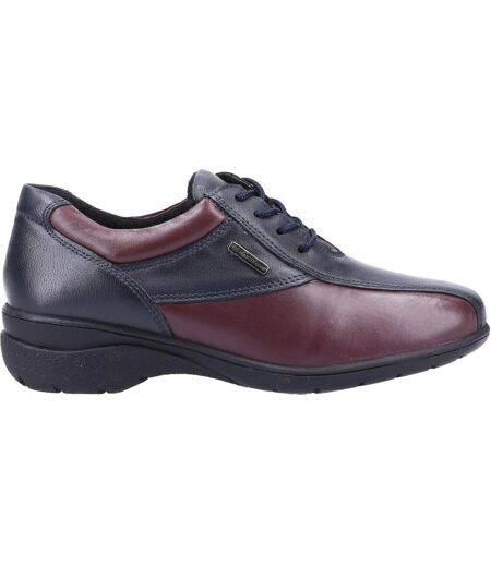 Cotswold Womens/Ladies Salford 2 Leather Oxford Shoes (Navy/Bordeaux Red) - UTFS8484