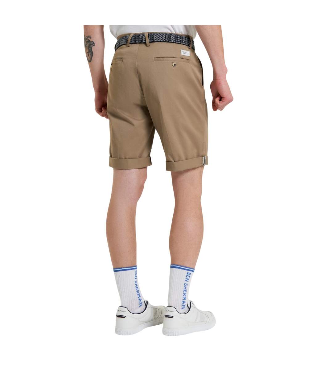 Mens Signature Chino Shorts Stone Ben Sherman-4
