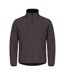Mens classic soft shell jacket dark grey Clique-1