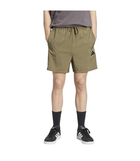 Short Motif/style 3 Rayures Homme Kaki Blanc Adidas