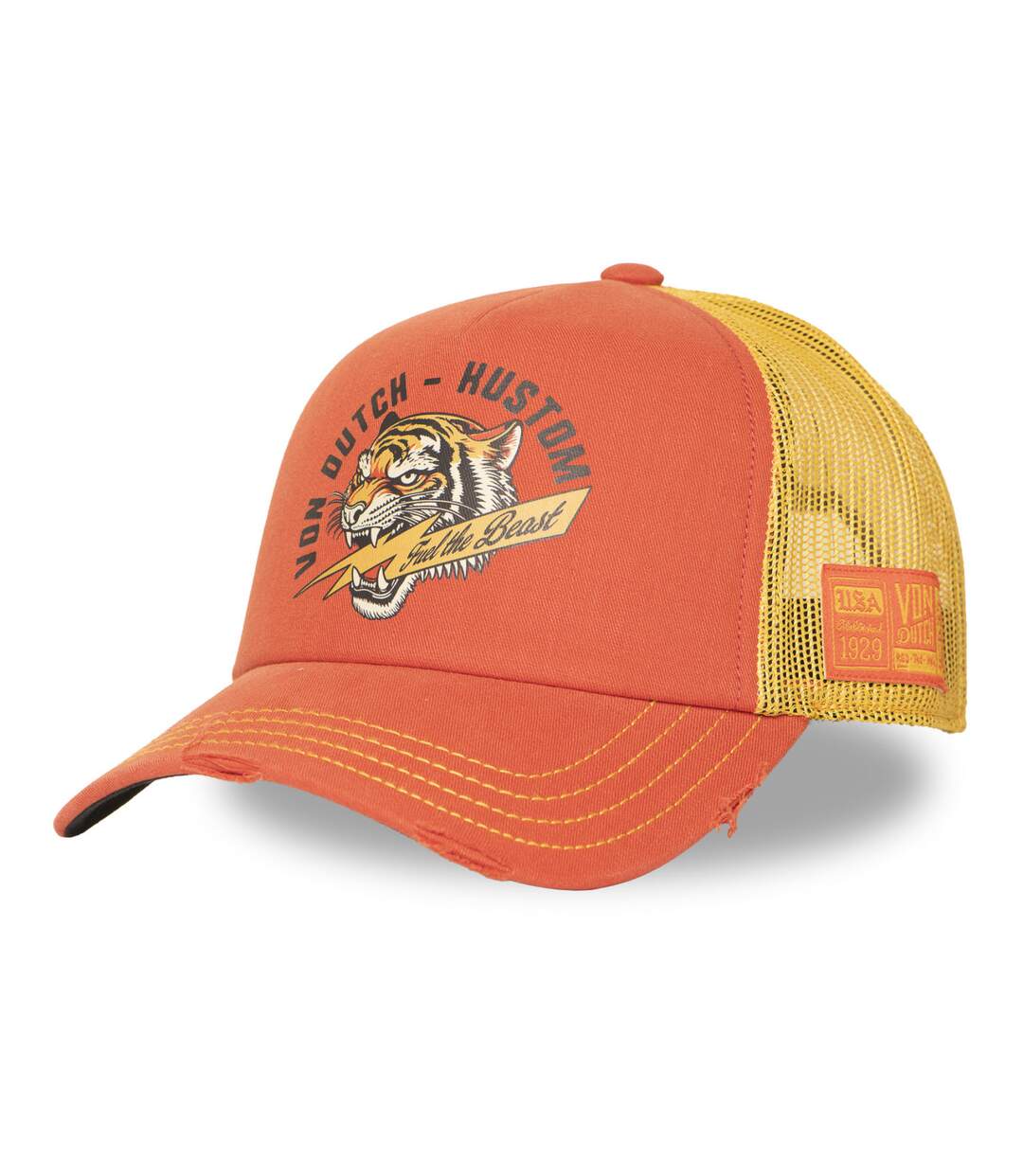Casquette trucker avec filet et imprimé Crew Beast Vondutch-1