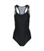 Womens/ladies Take The Plunge Floral Swimming One Piece Swimsuit Black Mountain Warehouse-2