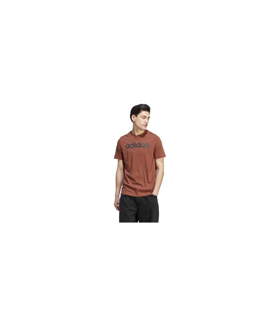 T-shirt Linear Homme Marron Adidas-1