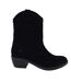 Womens/ladies Dalida Suede Block Heel Western Boots Black Jack Wills-1
