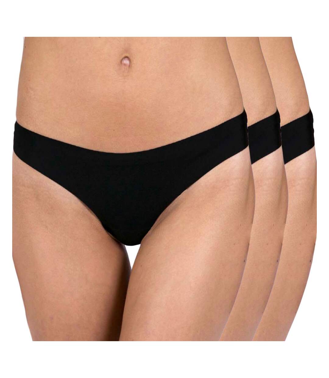 Culottes brésiliennes microfibre Lot de 3 Femme-1