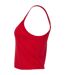 Womens/ladies plain micro-rib spaghetti strap tank top solid red Bella + Canvas