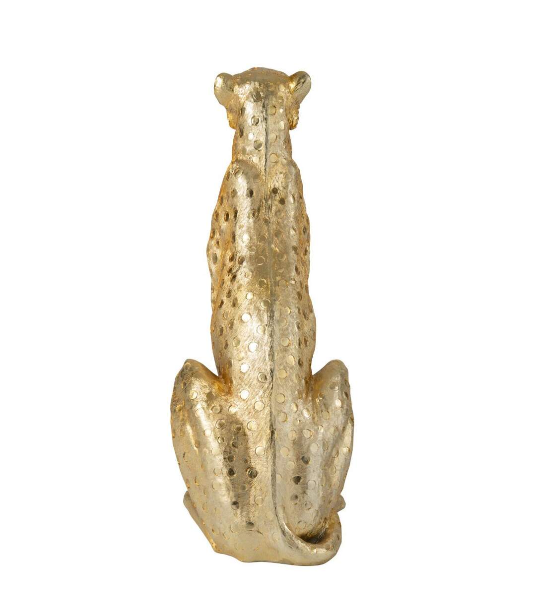Statue Léopard Assis Odis 88cm Doré-5