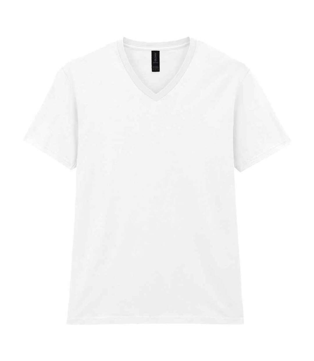 Mens softstyle v neck t-shirt blanc Gildan-1