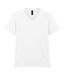 Mens softstyle v neck t-shirt blanc Gildan-1