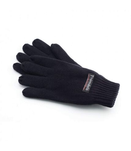 Yoko Unisex 3M Thinsulte Full Finger Thermal Winter/Ski Gloves (Black)