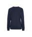 Womens/ladies Crew Neck Sweatshirt Navy Cottover-2
