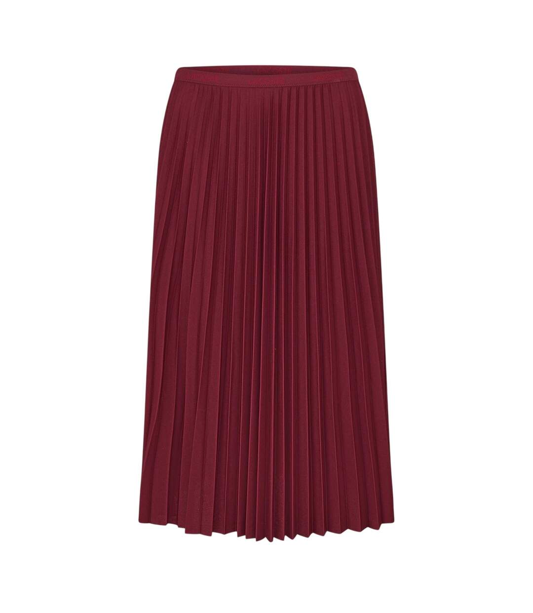 Jupe Mi-longue Motif/style Plissé Femme Bordeaux Lacoste-1