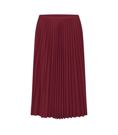 Jupe Mi-longue Motif/style Plissé Femme Bordeaux Lacoste