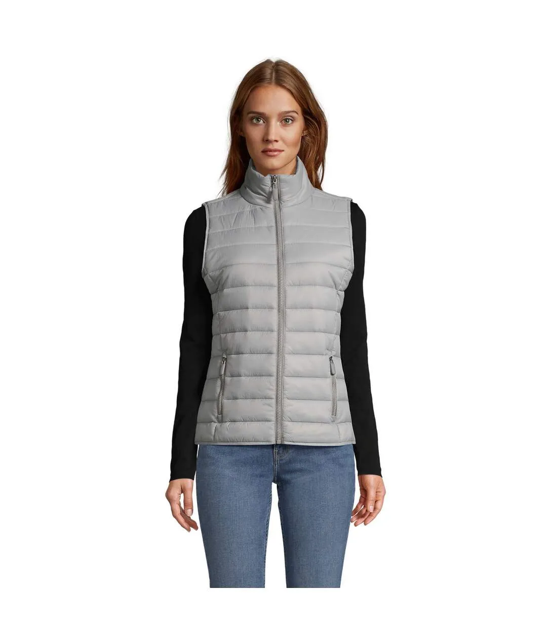 Veste Sans Manches Wave Femme Gris Métal SOLS-2