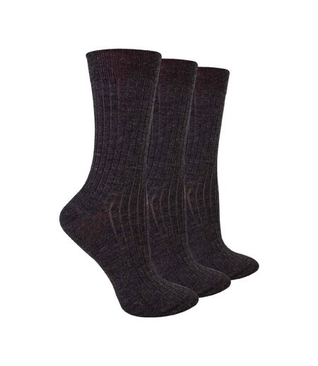 Steven - 3 Paires Femme Chaussettes Laine Merinos Tricoté Chaudes Randonnée