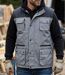 WORKER SH1034 IMPERMÉABLE — Gilet sans manches gris et noir : étanchéité totale et confort polaire-1