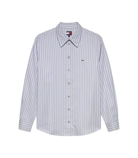 Chemise bleu foncé à rayures femme tommy hilfiger oxford