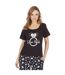 Ensemble De Pyjama Team Bride Femme Noir Blanc Metzuyan-3