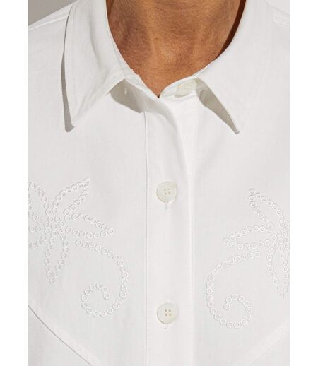 Veste surchemise coton broderie anglaise