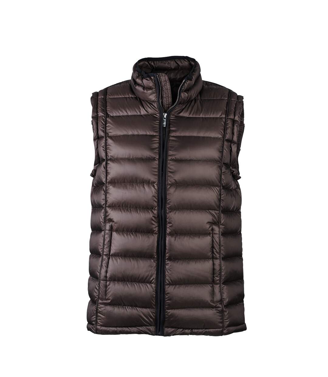 Gilet sans manche matelassé duvet HOMME - JN1080 marron - doudoune anorak-1