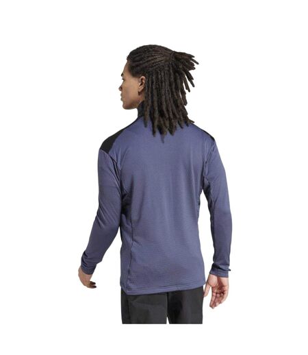 Mens Terrex Fleece Jacket Navy Black Adidas