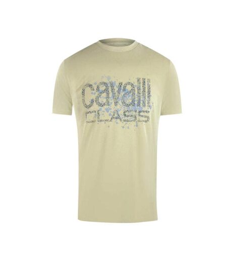 T-shirt Motif/style Fissuré Homme Beige Sable Cavalli Class